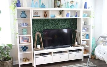 How to Hang a DIY Boxwood Accent Wall