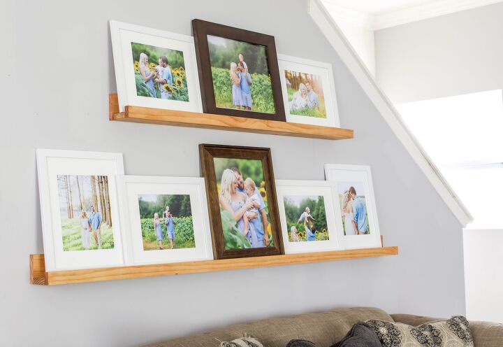 s 15 high impact ways to transform a wall without paint, DIY a simple picture ledge for your favorite family photos