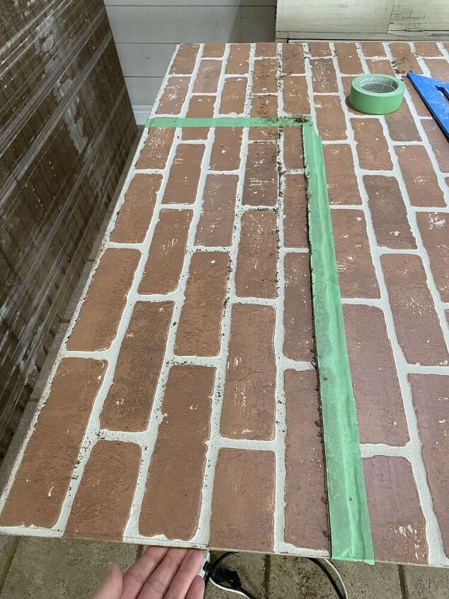 german schmear brick backsplash, Cuts