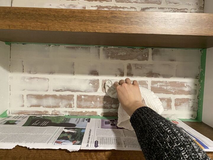 german schmear brick backsplash, Wipe