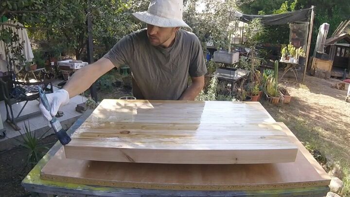 how to make wood slab from recycled materials