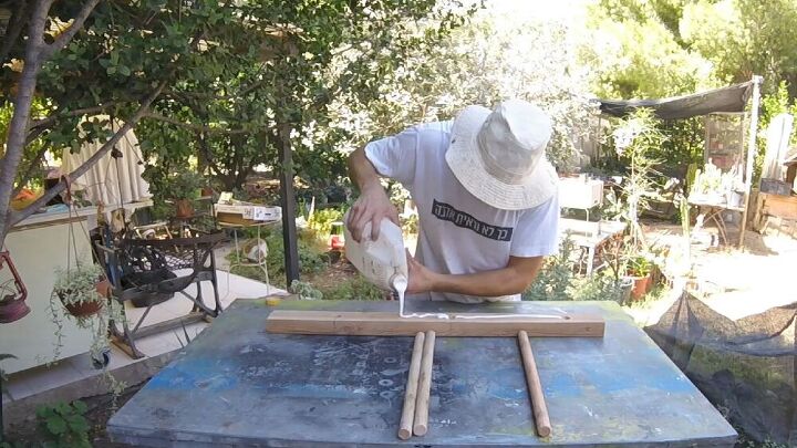 how to make wood slab from recycled materials, Glue the Boards