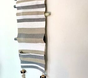 12 clever storage solutions we are so copying next year, Transform a table runner into a fabric hanging wine rack