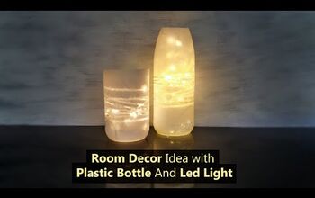Idea para decorar la habitación con una botella de plástico y una luz LED