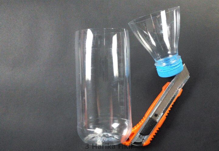 diy bunny pen holder with plastic bottle