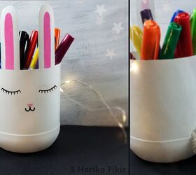 Diy Bunny Pen Holder With Plastic Bottle Hometalk