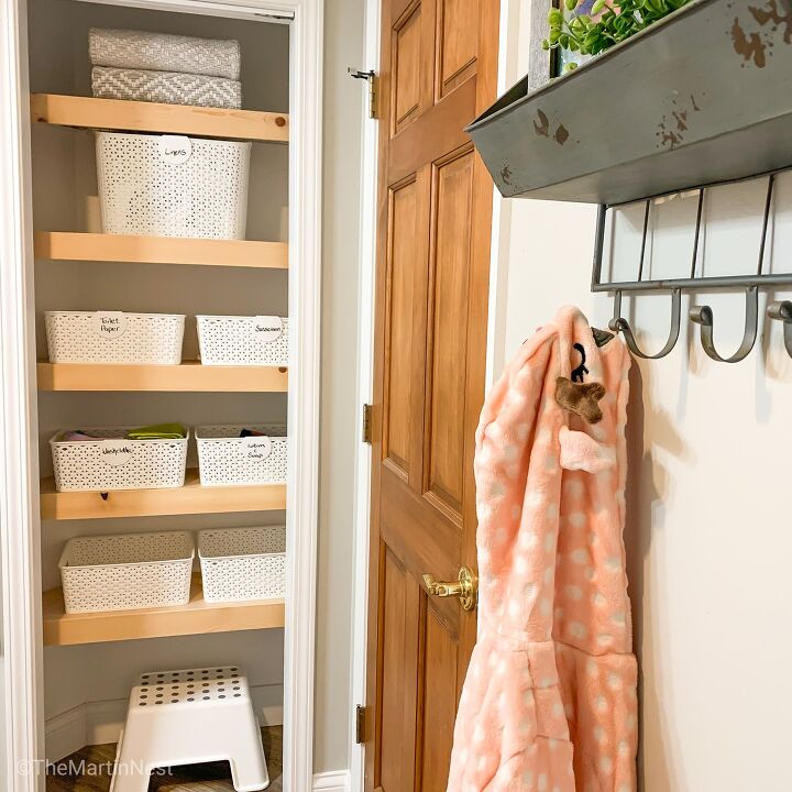 the 20 most useful home tricks techniques people shared in 2021, Cover ugly wire shelving with plywood for simple stunning storage space