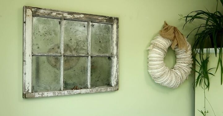 s 20 beautiful ways to decorate with mirrors, Add character to your walls with a faux antique mirrored window pane
