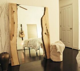 s 20 beautiful ways to decorate with mirrors, Bring nature indoors with a breathtaking live edge mirror