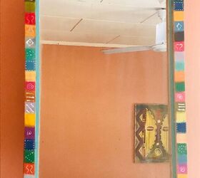 s 20 beautiful ways to decorate with mirrors, Brighten a plain mirror frame with a colorful tribal design