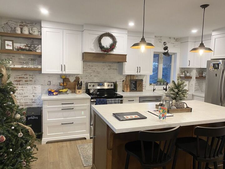 german schmear brick backsplash, After