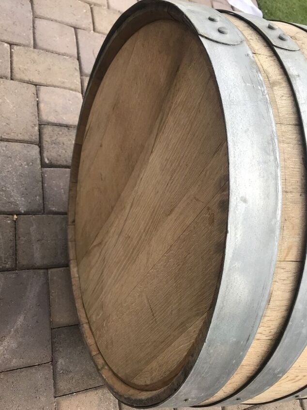 clear coat wine barrel top using epoxy resin, It started out a lot like this