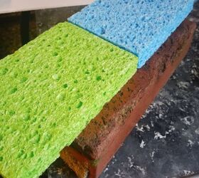 Lay 10 sponges next to each other for this $100 kitchen makeover