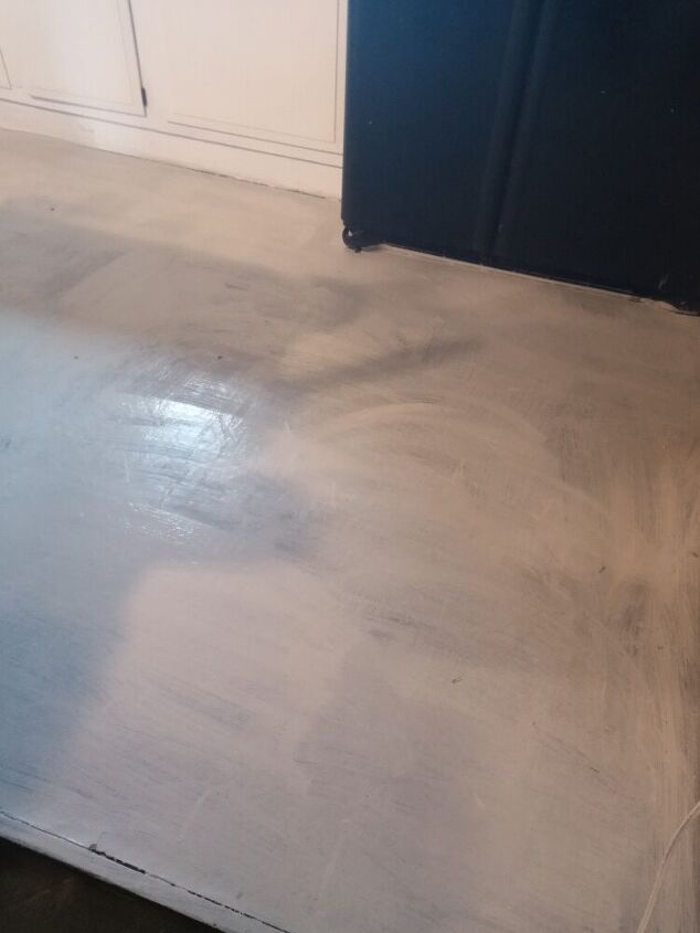 painted faux brick floor