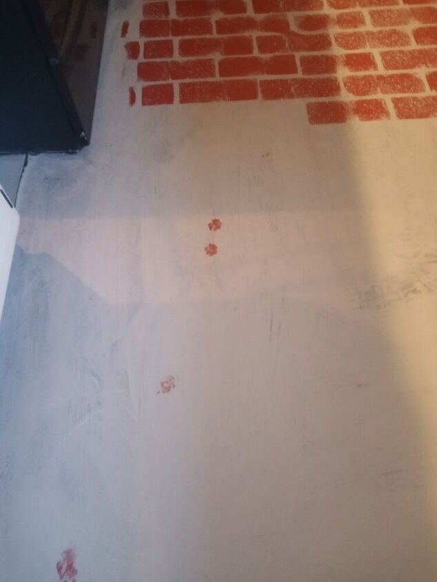 painted faux brick floor