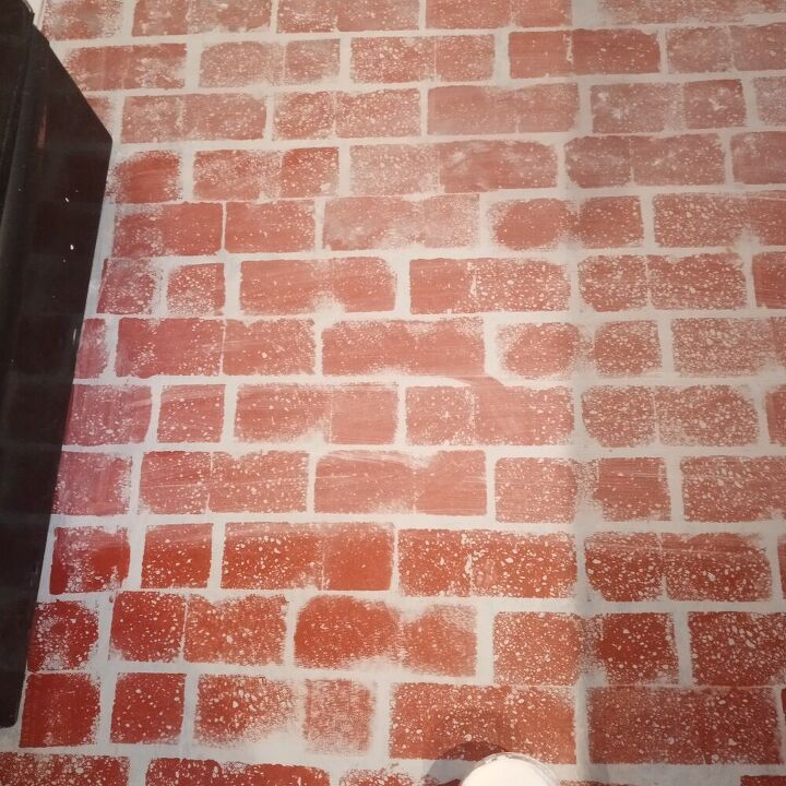 painted faux brick floor
