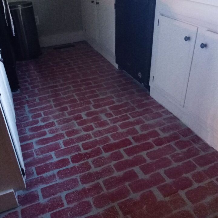 painted faux brick floor