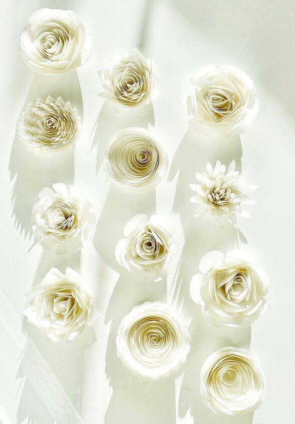 corona de flores de papel fcil con cricut o silhouette