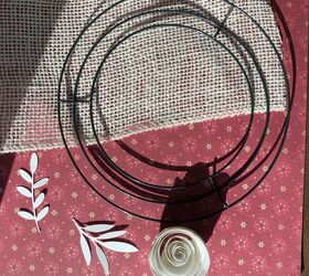 easy paper flower wreath with cricut or silhouette