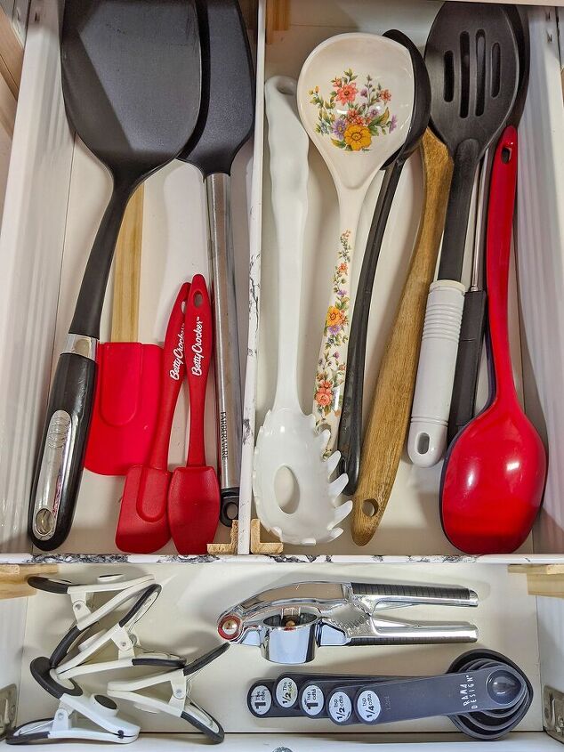 diy kitchen drawer dividers, Regularly used utensil drawer