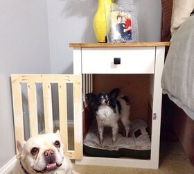 s 27 seriously cute diys every dog owner should see, Going to the Dogs DIY Dog Crate Nightstands