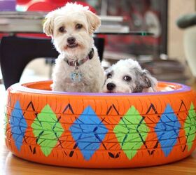 s 27 seriously cute diys every dog owner should see, Upcycled Rubber Tire Pet Bed