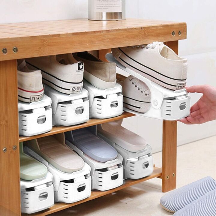 s 5 shoe organizers to immediately add to your mudroom, Shoe Stackers