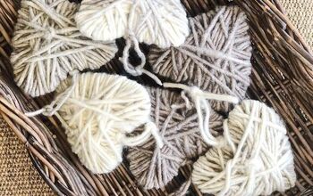 DIY Yarn Wrapped Hearts