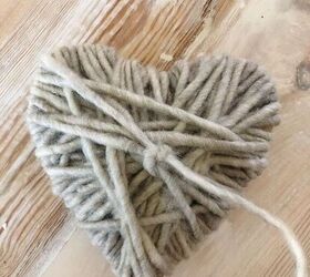 diy yarn wrapped hearts