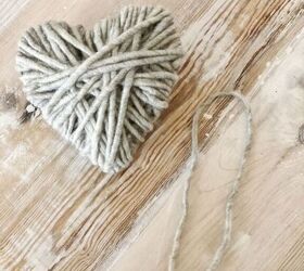 diy yarn wrapped hearts