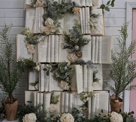 s 12 amazing decor ideas for after christmas decorating, Christmas Book Wall
