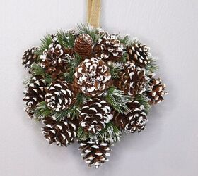 s 12 amazing decor ideas for after christmas decorating, Pine Cone Kissing Ball