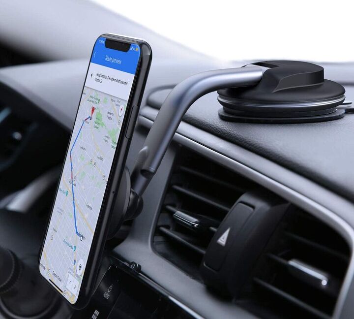 s 10 handy car accessories you ll need this winter, Dashboard Phone Mount