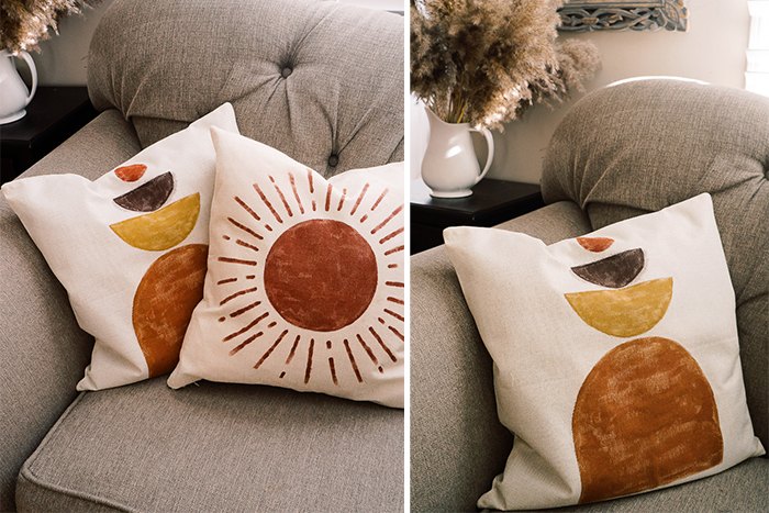hand painted throw pillows