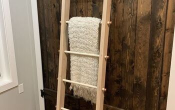 Blanket Ladder With Copper Accents
