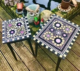 how to transform old coffee tables with mosaic, Mosaic table makeover