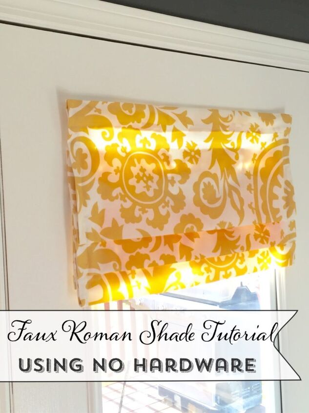s make your home more beautiful by monday with these 12 easy ideas, Faux Roman Shade Tutorial Using No Hardware