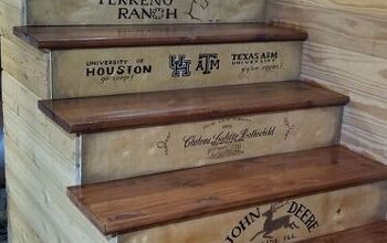 Rustic Cabin Stair Risers