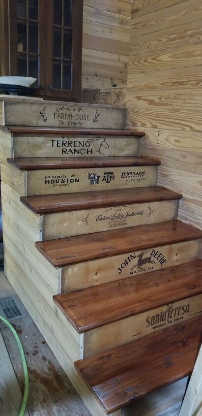 Rustic Cabin Stair Risers | Hometalk