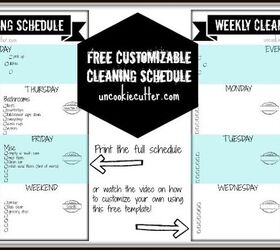 our best cleaning schedules and tips for the new year, Customizable Cleaning Schedule