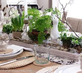 Rustic Easter Bunny Table Centerpiece