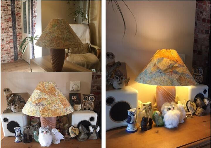 papier mache an old lampshade