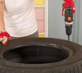 how to make a flower pot out of a tire