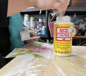 how to decoupage napkins on wood glass more