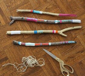 how to make a cool diy stick wall hanging