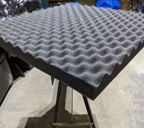 Cut a slab of foam with a kitchen knife to bring old seating back to life