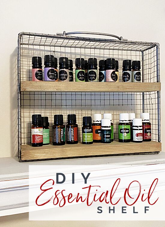 diy essential oil shelf