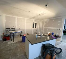 farmhouse kitchen renovation, Step 3 Drywall