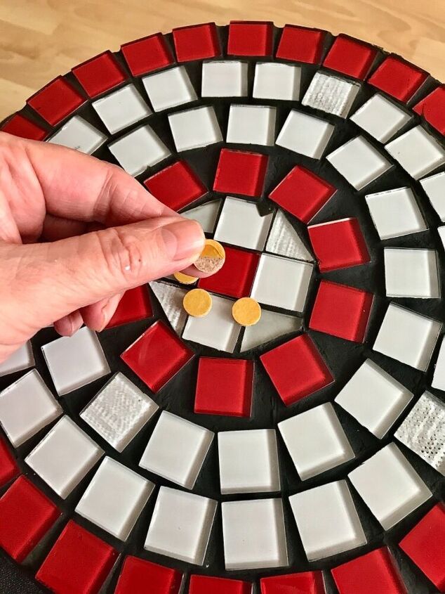 how to transform a cake stand into a mosaic trivet, Putting cork feet on base