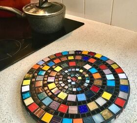how to transform a cake stand into a mosaic trivet, Mosaic Pot trivet